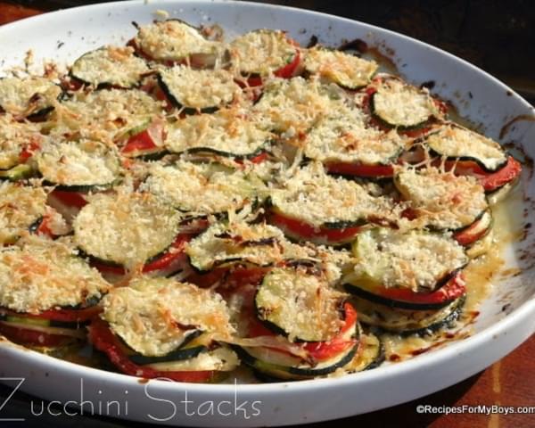 Parmesan Zucchini Stacks