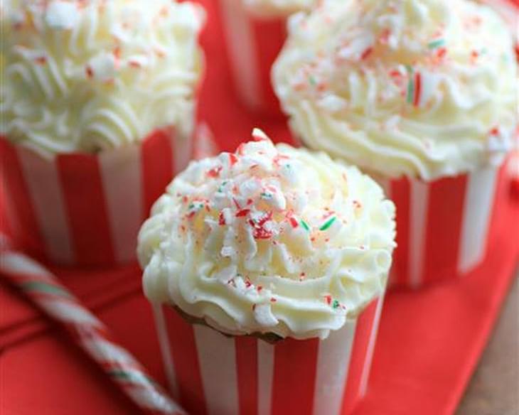 Vanilla Candy Cane Cupcakes