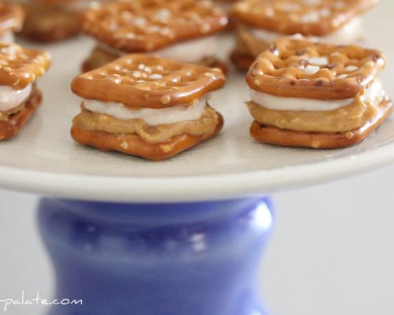 Sweet Peanut Butter and Creamy Jelly Pretzel-wiches