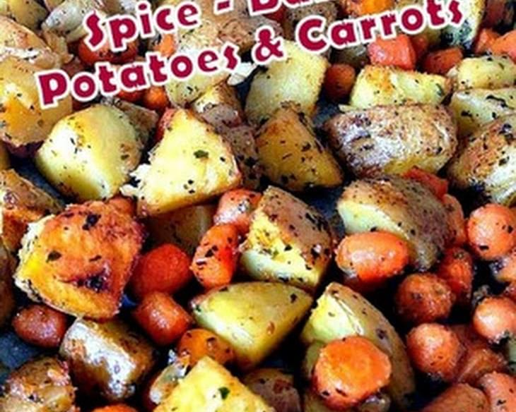 Spiced - Oven Baked Potatoes & Baby Carrots