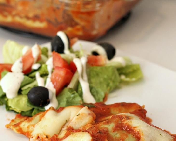 Quick & Easy Spinach Ravioli Lasagna