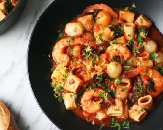 Shrimp and Pasta Stew