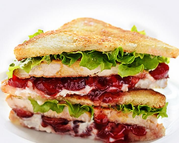 Cranberry Cream Cheese Turkey Sandwich