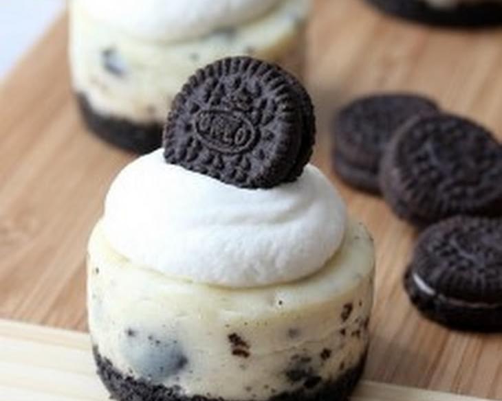 Mini Cookies and Cream Cheesecakes