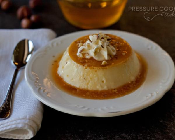 Quick and Easy Hazelnut Flan in the Pressure Cooker