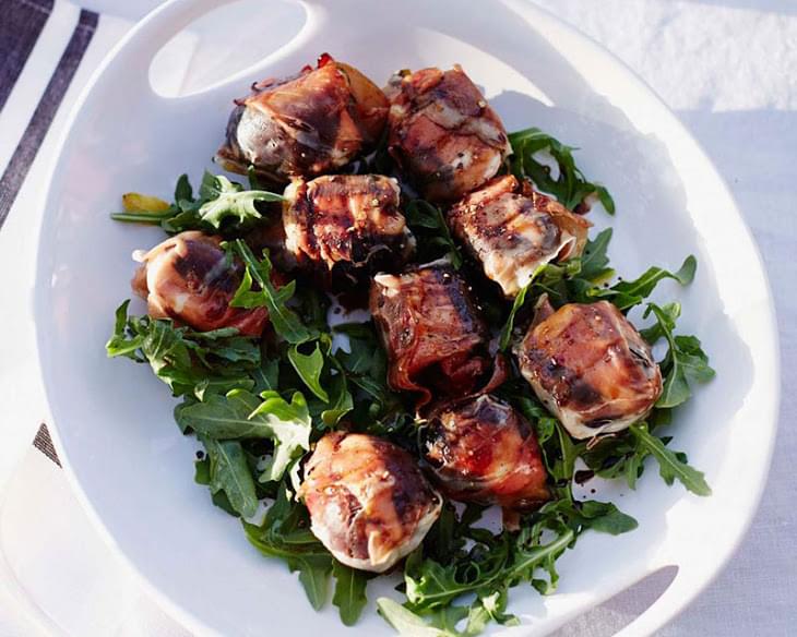 Grilled Figs with Prosciutto and Goat Cheese