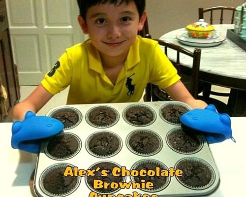 Alex's Chocolate Brownie Cupcakes