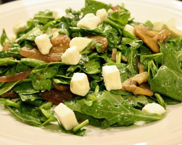 Warm Balsamic Spinach Salad With Feta