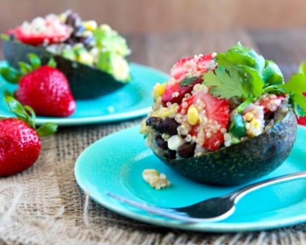 Strawberry-Avocado Quinoa Salad {Vegan}