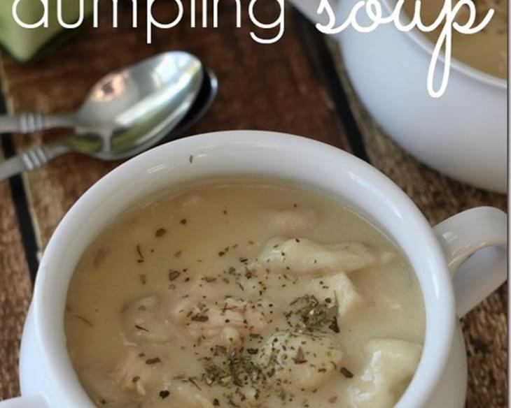 Slow Cooker {Creamy} Chicken Dumpling Soup