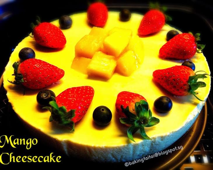 Non-Bake Healthy Mango Cheesecake