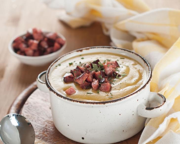 Creamy Potato Leek and Ham Soup