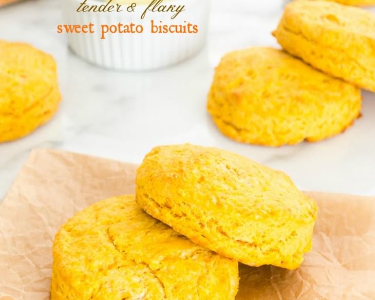 Tender Flakey Sweet Potato Biscuits