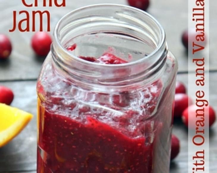 Cranberry Vanilla Chia Jam with Orange Essence