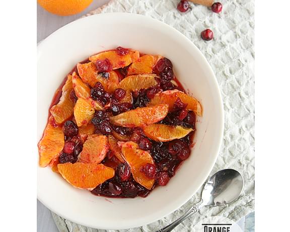 Orange Compote with Candied Cranberries