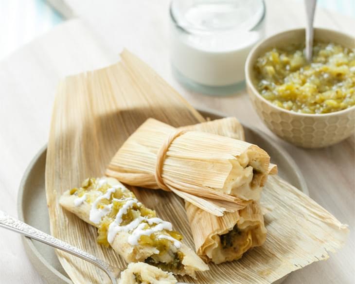 Roasted Poblano and Cheese Tamales