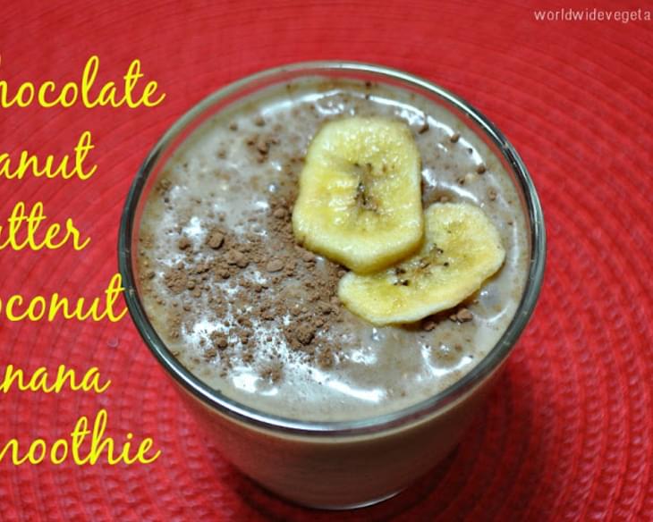 Chocolate, Peanut Butter, Coconut, Banana Smoothie