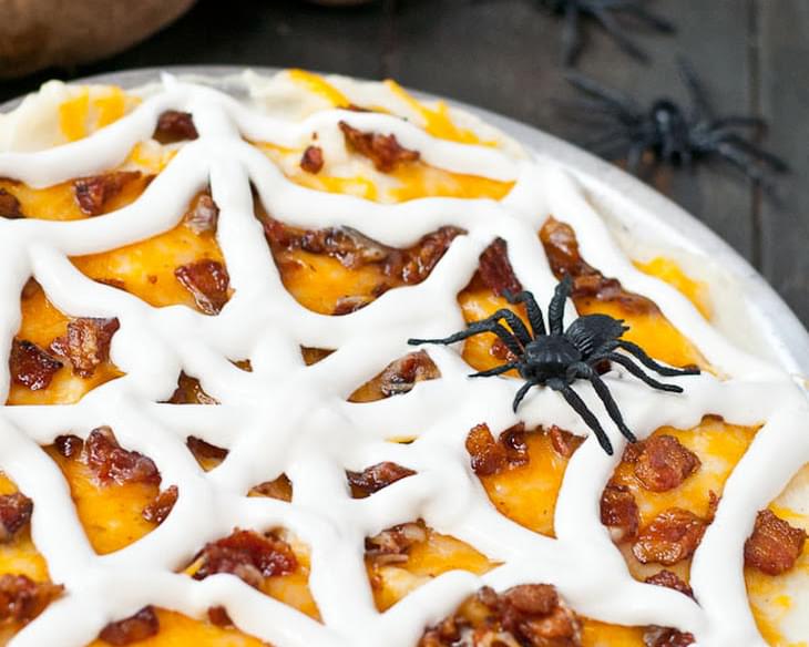 Spooky Loaded Mashed Potato Casserole