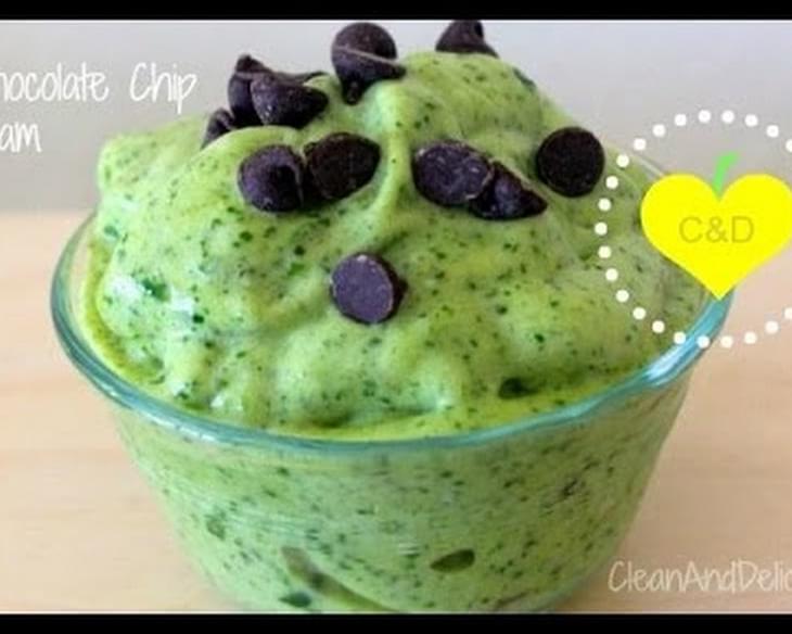 Clean Eating Mint Chocolate Chip Ice-Cream (Video)