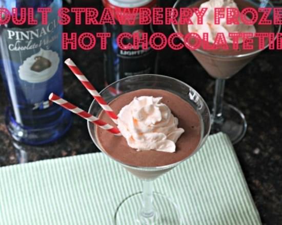 Adult Strawberry Frozen Hot Chocolatetini