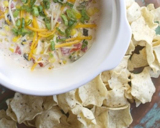Slow Cooker Sweet Corn and Roasted Poblano Dip