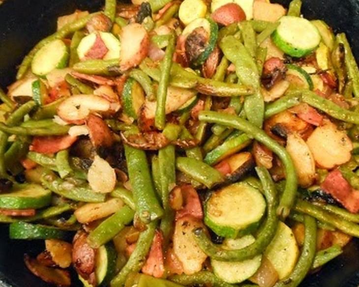 Gloriously Delicious Cast Iron Skillet Barbequed Veggies