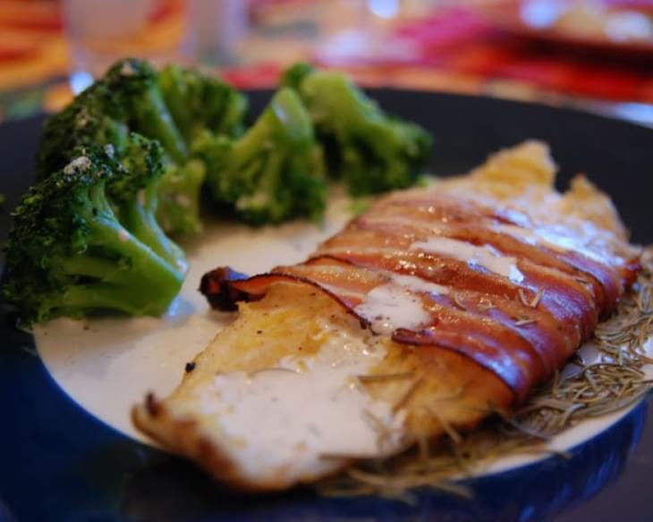 Bacon Wrapped Trout with Pesto