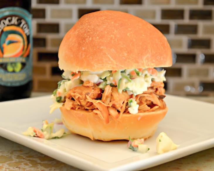 Easy Crock-pot Pulled Chicken With Homemade BBQ Sauce