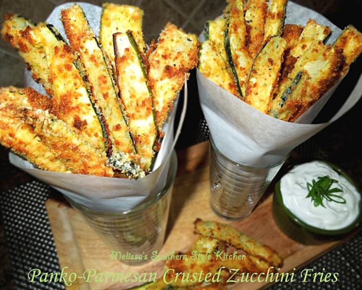 Panko-Parmesan Crusted Zucchini Fries