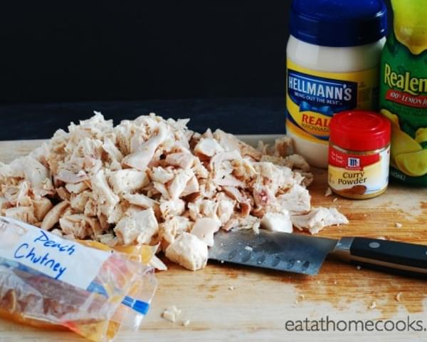 Peach Chutney Chicken Salad - 15 Minute Meal