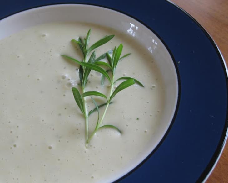 Creamy Kohlrabi and Potato Soup with Winter Savory