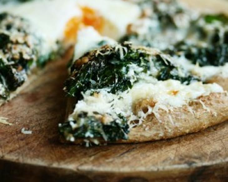 White Pizza with Kale