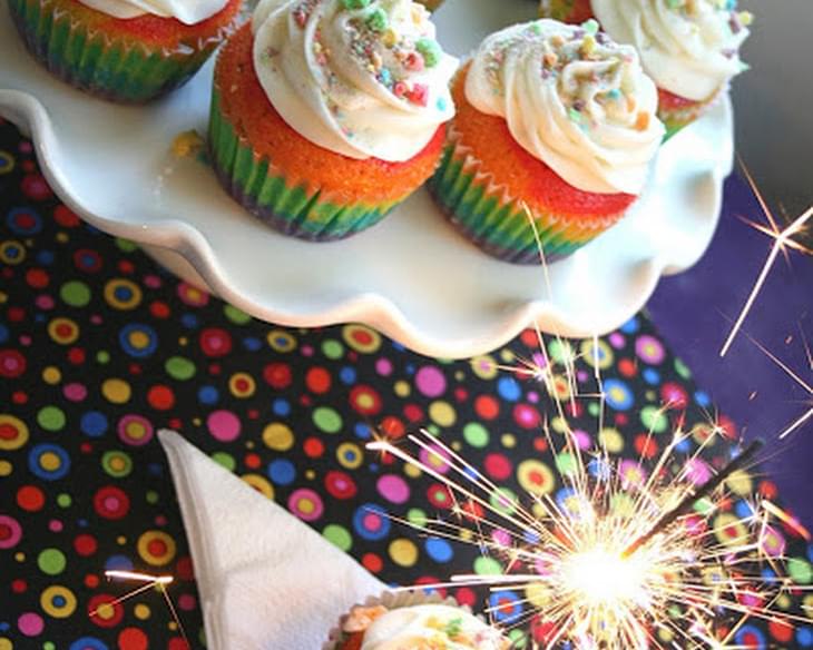 Psychedelic Birthday Cupcakes