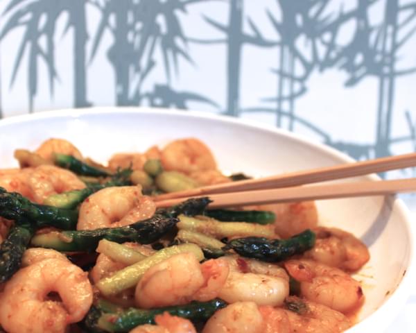 Stir-fried Shrimps & Asparagus