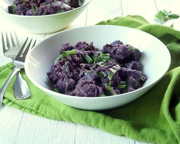 Herbed Balsamic Purple Potato Salad