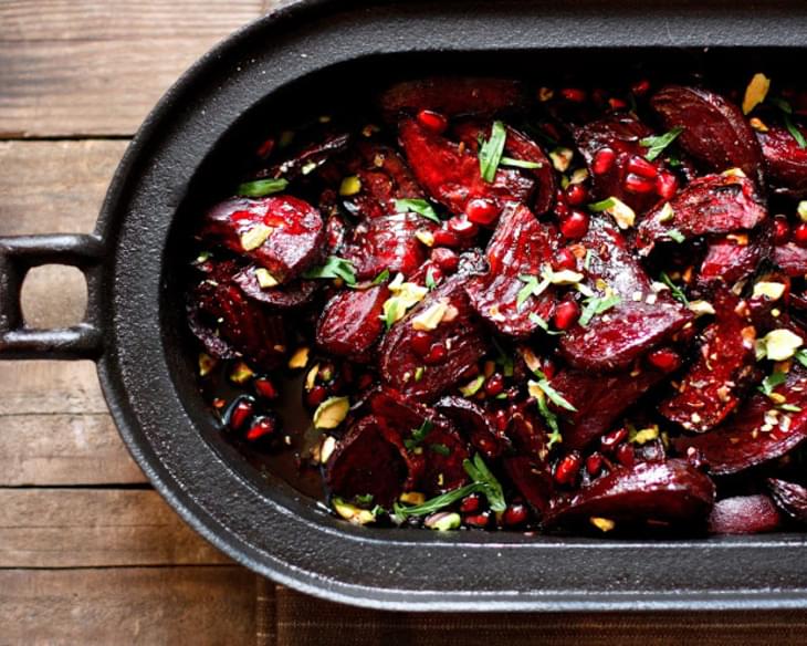 Moroccan Roasted Beets with Pomegranate and Balsamic Glaze