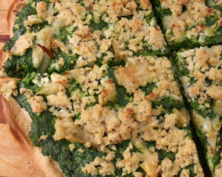 Pizza with Spinach Pesto