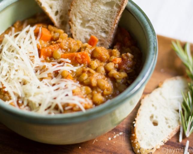 Hearty Lentil Soup with Tomatoes