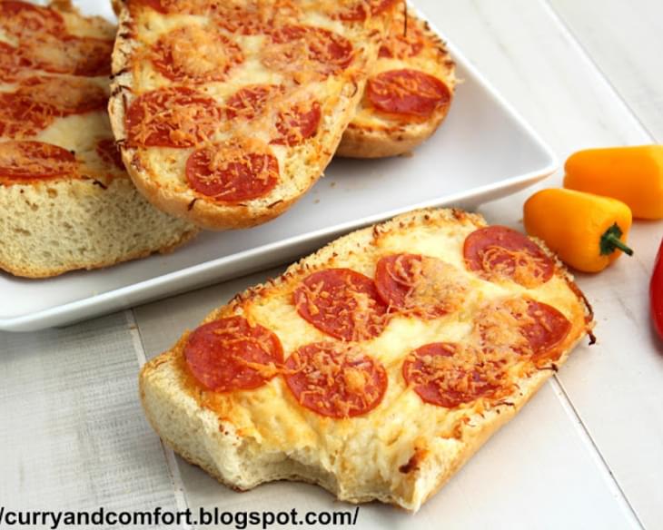 Garlic and Pepperoni French Bread Pizzas