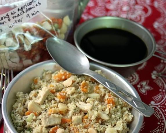Instant Meal-On-The-Go | Cous Cous with Apricots, Macadamia Nuts, & Chicken