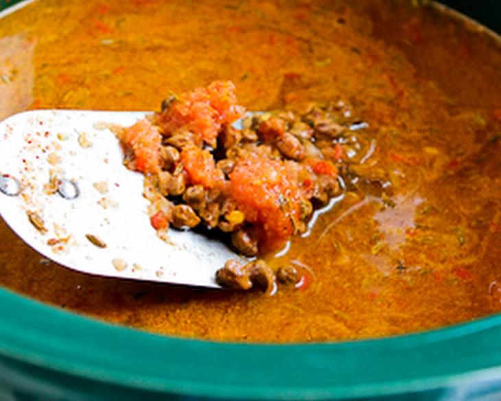 Slow Cooker Recipe for Vegan Black Garbanzo Bean Curry