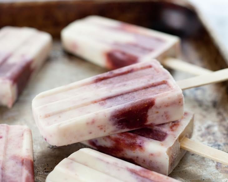 Honey Roasted Fig And Goat Cheese Popsicles