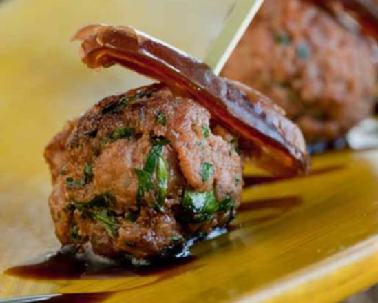 Lamb Meatballs with Date and Carob Molasses