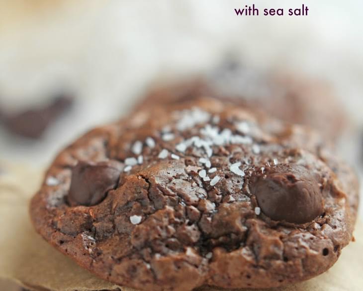Chocolate Truffle Cookies with Sea Salt