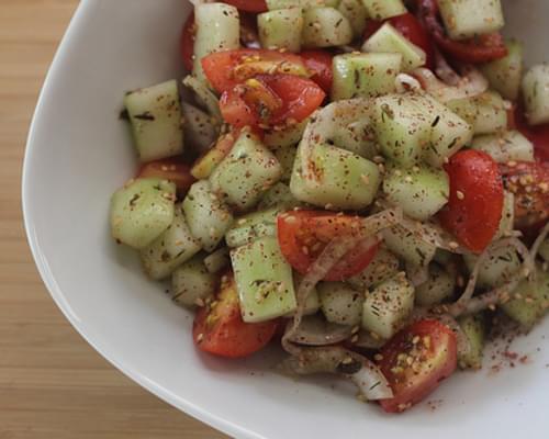 Cucumber Tomato Salad with Za'atar