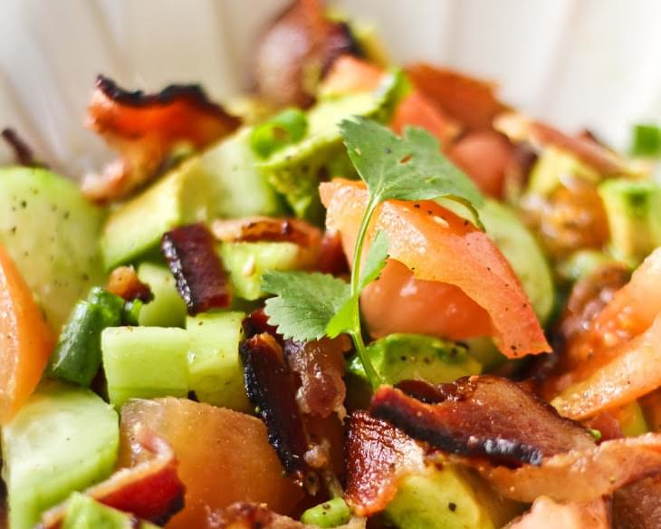 Bacon Avocado Salad with Bacon Dripping Dressing