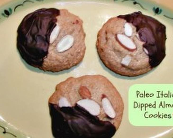 Chocolate Dipped Italian Almond Cookies