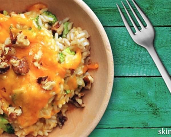 Slow Cooker Broccoli, Brown Rice, and Cheddar Casserole