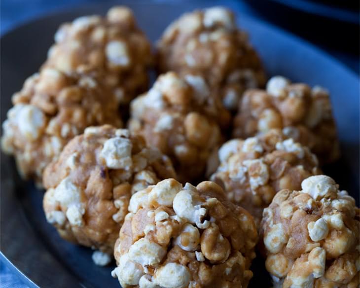 Bite-Sized Peanut Butter Popcorn Balls