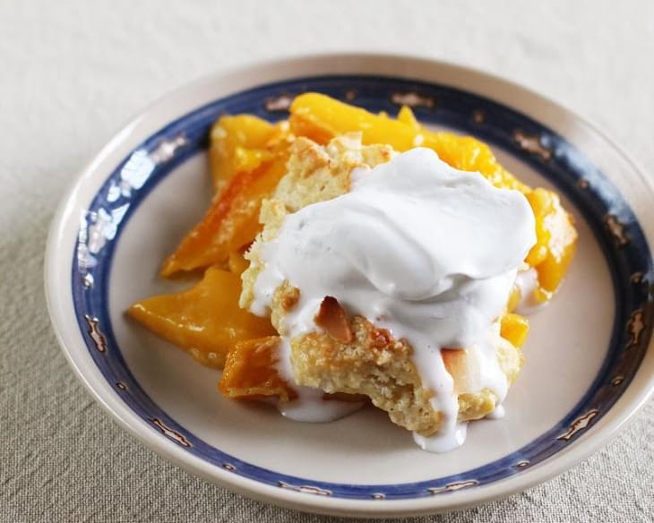 Mango Cobbler with Coconut Whipped Cream